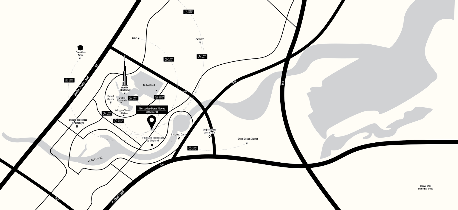 Mercedes-Benz Places Location Map